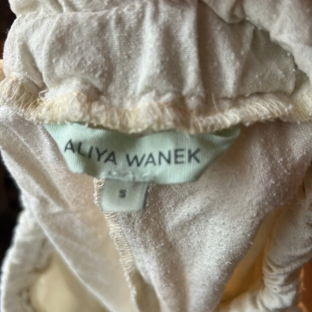 Aliya Wanek Priya Short 100% Raw Silk Natural Beige Small - Picture 4 of 6